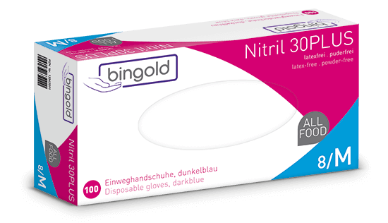 Bingold Nitril Gr. XL, 30 PLUS Einweghandschuhe